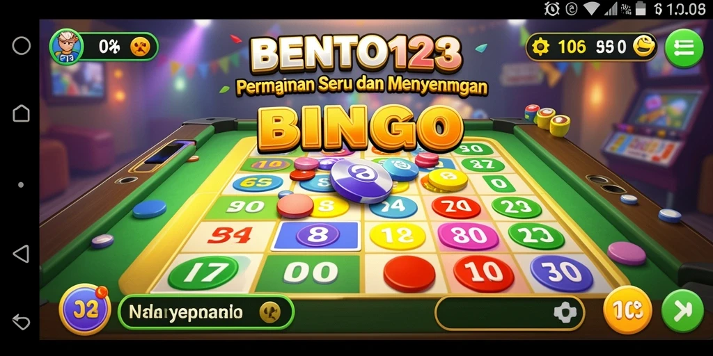 Screenshot utama BENTO123 menampilkan gameplay Bingo yang seru.