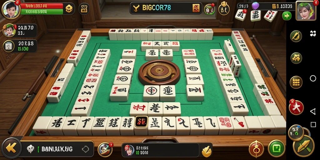Tampilan gameplay BIGCOR78 yang menakjubkan dengan suasana Mahjong.