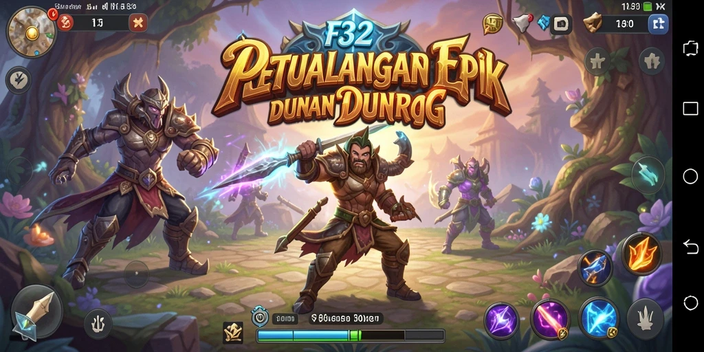Tampilan gameplay menarik dari F32 yang menciptakan pengalaman RPG menyenangkan.