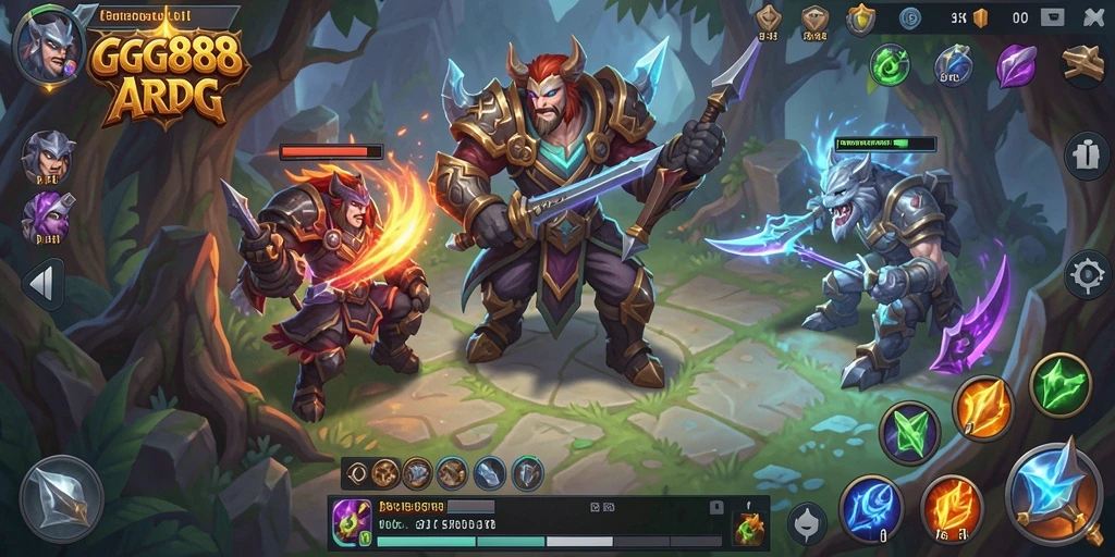 Tangkapan layar menunjukkan aksi seru dalam game ARPG GGG888.