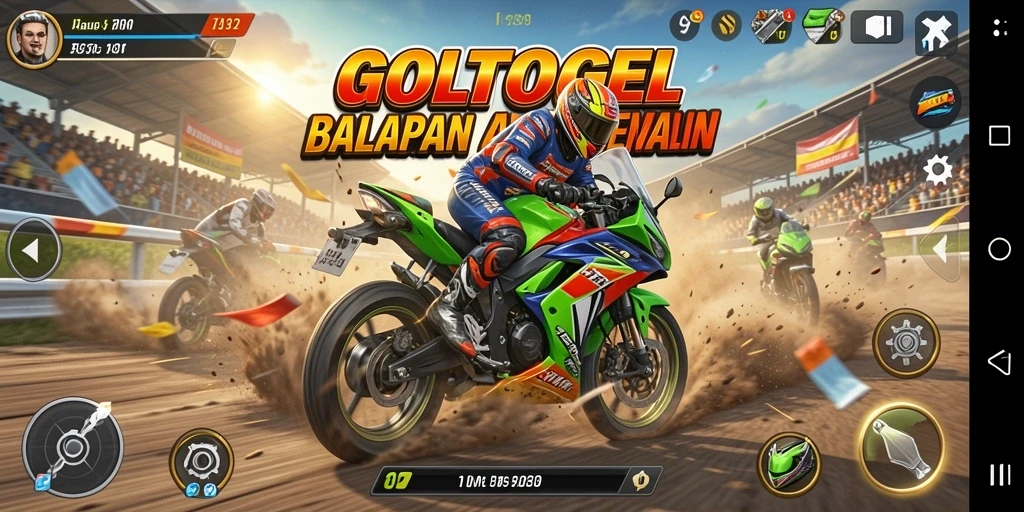 Tampilan gameplay GOLTOGEL yang penuh aksi dan adrenalin.