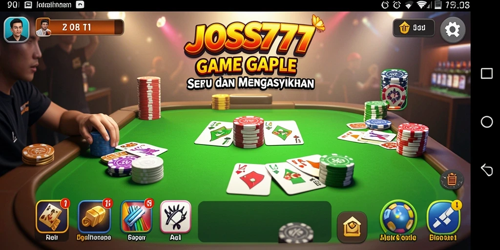 Screenshot gameplay JOSS777 yang menunjukkan pengalaman Gaple yang seru.