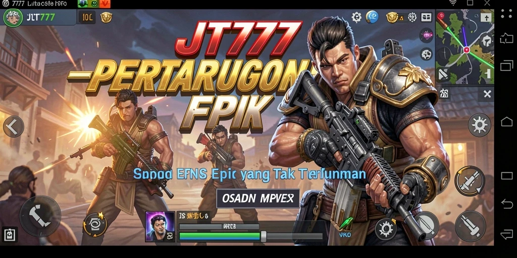 Tangkapan layar permainan JT777 yang menampilkan aksi FPS mendebarkan.