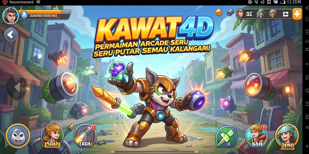 Gameplay KAWAT4D yang penuh tantangan dan seru.
