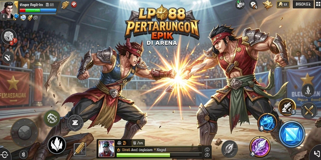 Tangkapan layar LPO88 menampilkan karakter bertarung dengan grafis yang memukau.