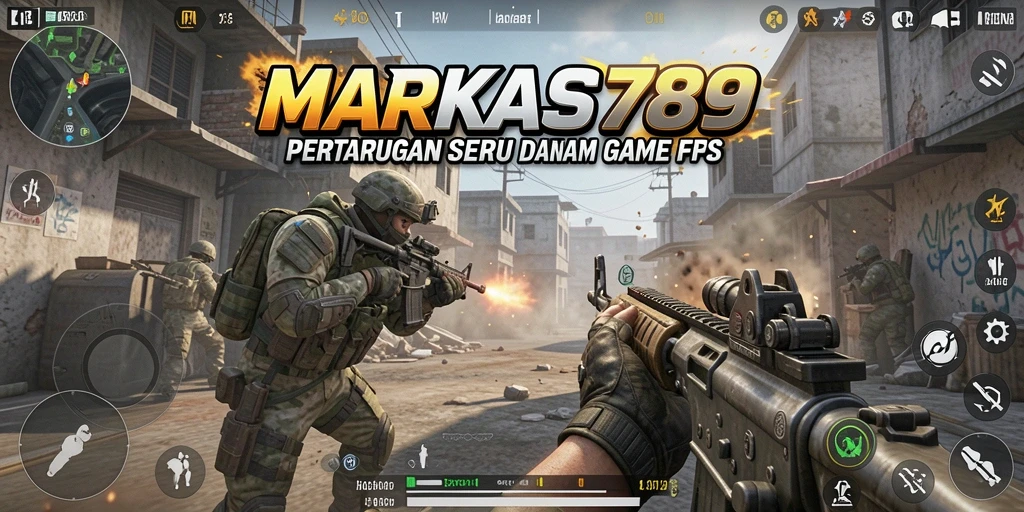 Gameplay seru dalam MARKAS789 yang penuh aksi FPS.