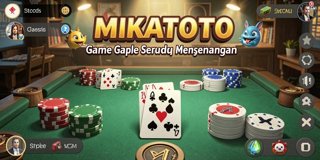 Screenshot gameplay MIKATOTO yang menampilkan suasana bermain Gaple.