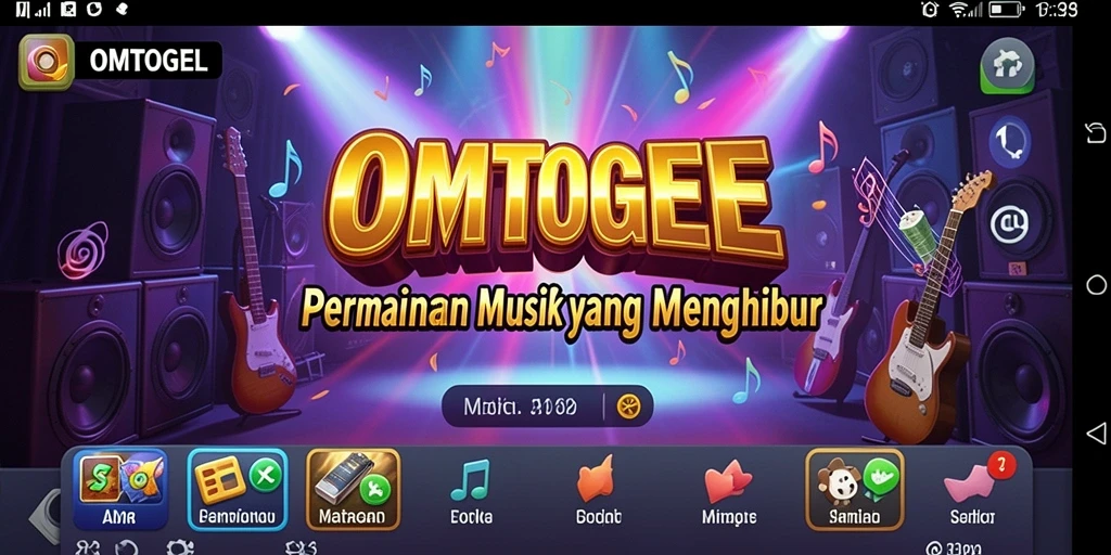 Tampilan gameplay menarik dari OMTOGEL dengan berbagai genre musik.