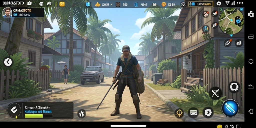 Screenshot ORMASTOTO menampilkan gameplay simulasi yang menarik.