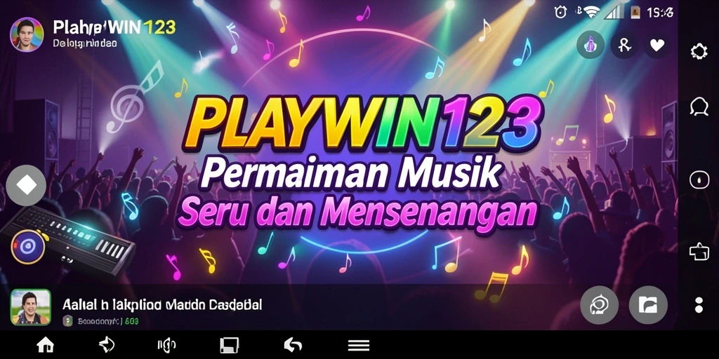 Tampilan gameplay menarik dari PLAYWIN123 dengan musik yang penuh energi.