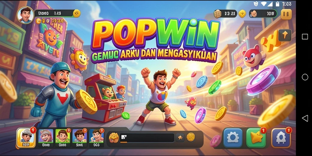 Tangkapan layar menunjukkan gameplay seru dalam POPWIN.
