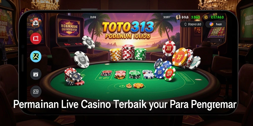 Tampilan gameplay Live Casino yang seru dan interaktif di TOTO313.
