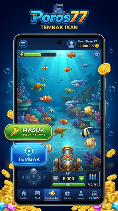 Tampilan antarmuka poros77 yang bersih dan modern.