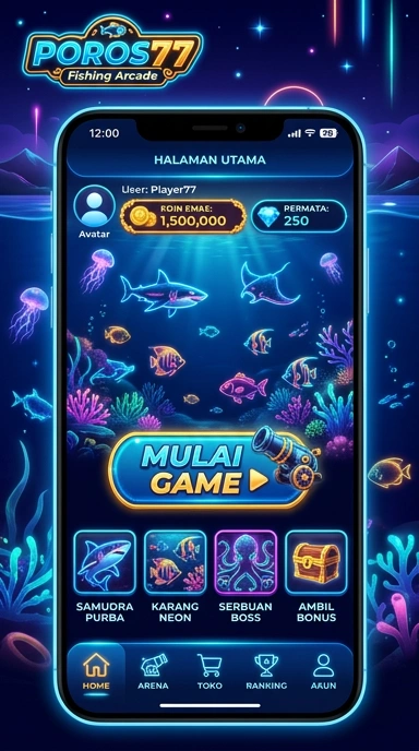 Navigasi yang mudah di aplikasi poros77 untuk pengguna Android.
